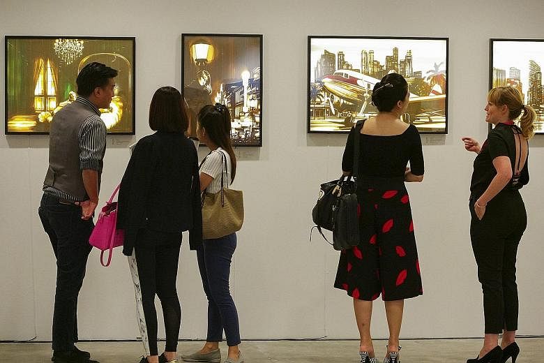 Visitors at an earlier edition of the Affordable Art Fair Singapore.