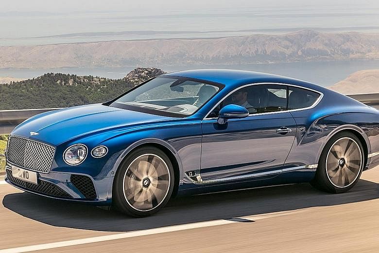 The new Continental GT reaches 100kmh in 3.7 seconds and has a top speed of 333kmh.