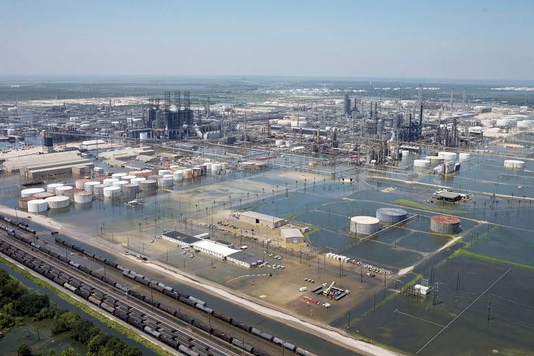 Flood waters have damaged parts of refiner Motiva Enterprises in Texas.