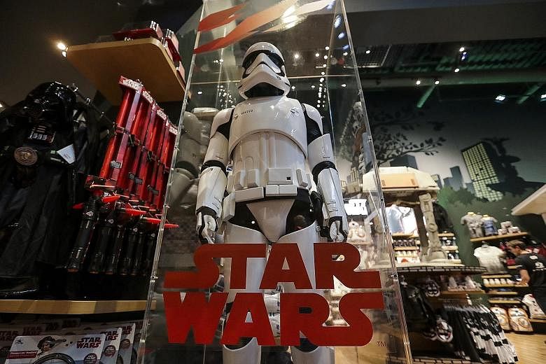 A model Storm Trooper on display at the Walt Disney store in New York last Friday.