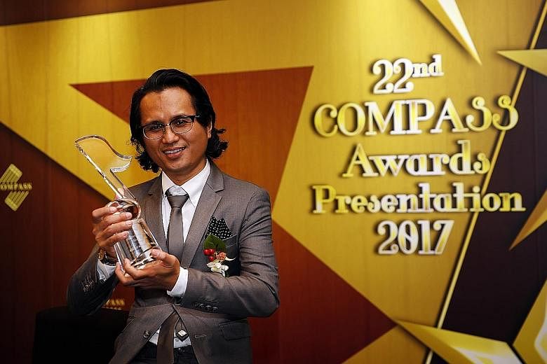 Taufik Batisah took home the Top Local Malay Pop Song Award for Awak Kat Mane, while The Straits Times music correspondent Eddino Abdul Hadi (above) received the Patron of Music Award.