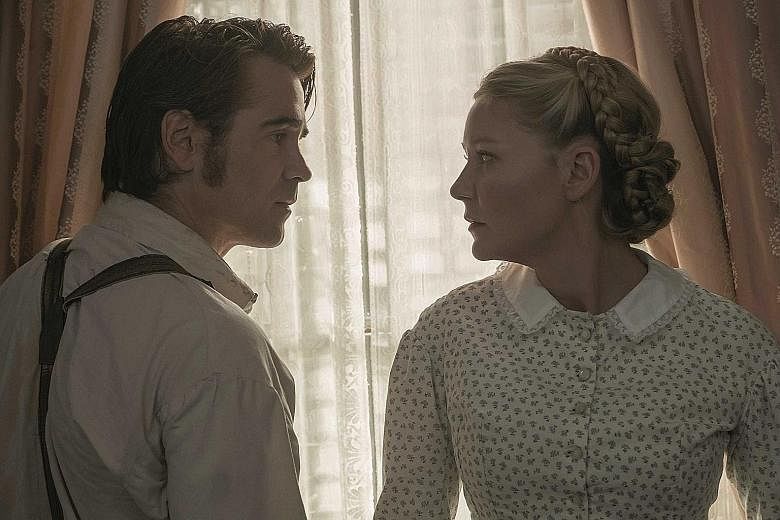 Colin Farrell plays an injured soldier and Kirsten Dunst is a disapproving teacher in The Beguiled.