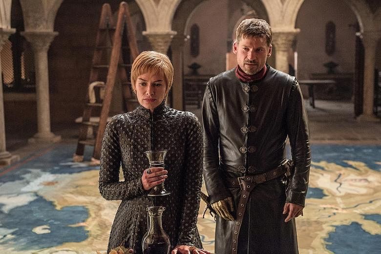 Game Of Thrones stars Lena Headey and Nikolaj Coster-Waldau (both left).