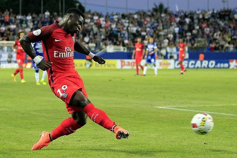 Serge Aurier in action for his former club Paris Saint-Germain. The defender will be expected to keep his nose clean at Tottenham, having been embroiled in a number of unsavoury incidents at the French club.