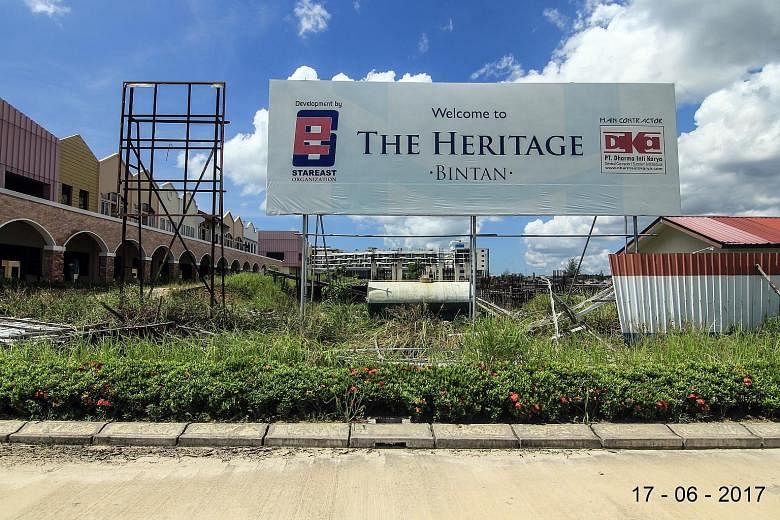 Photographs taken by buyers of The Heritage project site at Lagoi Bay in the northern part of Bintan. At least 69 investors from Singapore forked out between $140,000 and $500,000 for units at the condominium-hotel project. It was originally promised