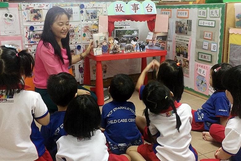 PCF Sparkletots introduced new elements, such as using handmade characters, to bring stories to life in its Chinese curriculum for Nursery 2 children this year.