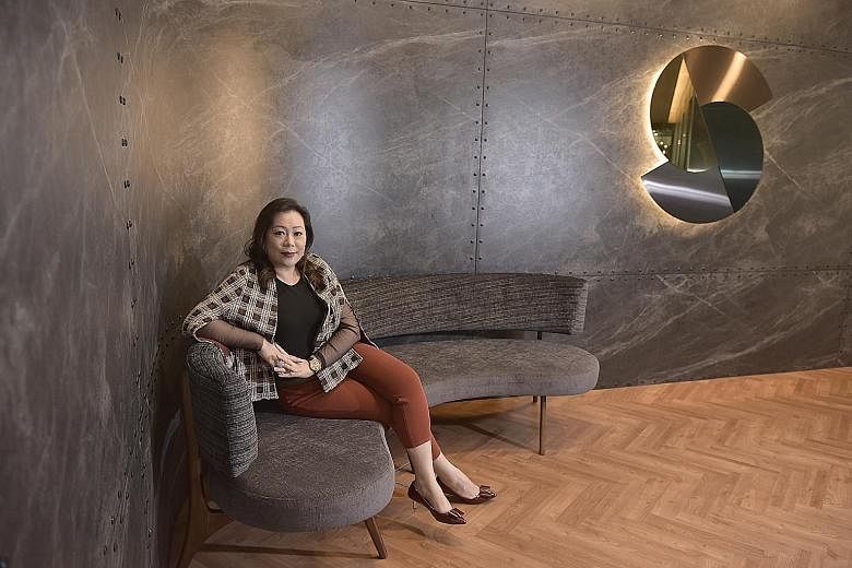 Ms Cheryl Lee, co-founder of Spectrum, is seen here at the club which takes up 28,000 sq ft of space on the fifth floor of Duo Tower in Bugis. The aim of the club is to create a community for fast-growing tech companies to tap capital and expertise. 