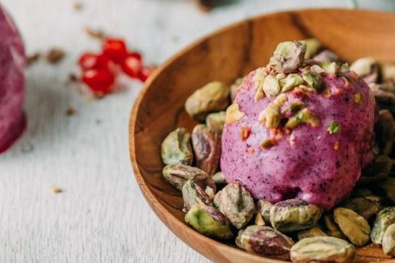 Fruits and natural ingredients are used to flavour the vegan ice cream at Kind Kones, which has no dairy or eggs, preservatives, emulsifiers or stabilisers.