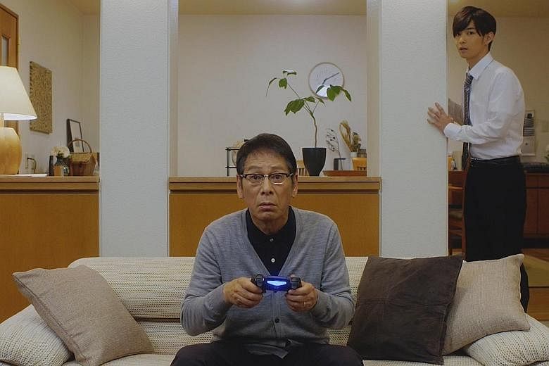A father (Ren Osugi) and a son (Yudai Chiba, both above) reconnect with each other through an online role- playing game in Final Fantasy XIV Dad Of Light.