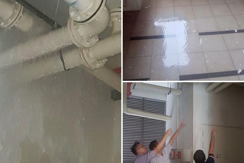 Water from burst pipe leaks into 3 lifts at Clementi HDB block The