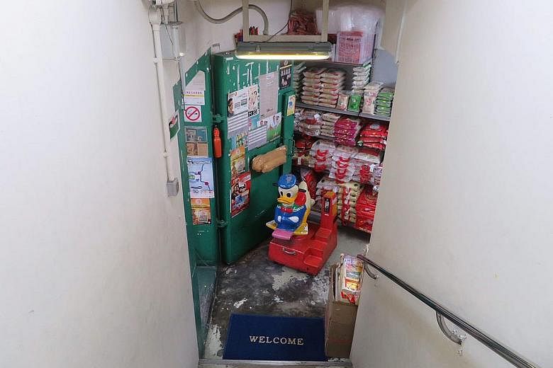 Mr Ng Han Chuan, supervisor of Hao Mart convenience store located at the void deck of Block 310, Yishun Ring Road, said they close the bomb shelter's heavy metal door every night for added security.