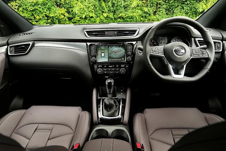 The new Qashqai is as agile as before and has a redesigned multi-function steering wheel.