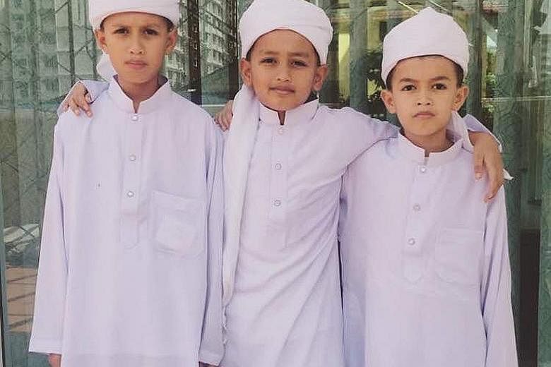 Brothers Muhammad Syafid Haikal, 13, Muhammad Hafiz Iskandar, 11, and Muhammad Harris Ikhwan, 10, were killed in the fire.