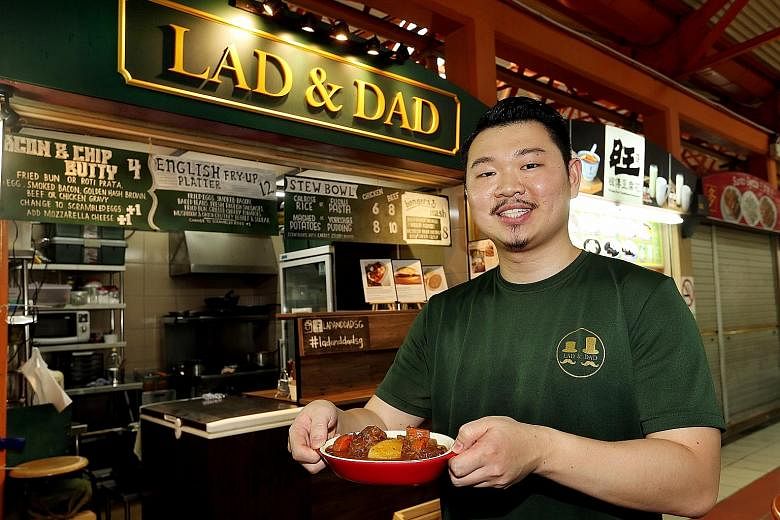Mr Keith Koh, whose stall at Maxwell Food Centre sells British fare, says the hawker culture is unique to Singapore, unlike cafes which can be found "anywhere in the world".