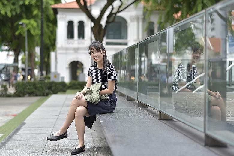 Above: Ms Jody Ang set up bakery Grin Affair and worked as a divemaster during her gap years between JC and university. She also took a leave of absence from SMU last year to set up a healthy snacks business.