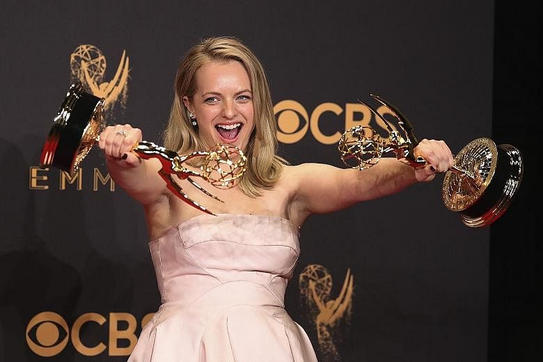 Elisabeth Moss won the best actress Emmy for her role in The Handmaid's Tale, which picked up five awards in total.