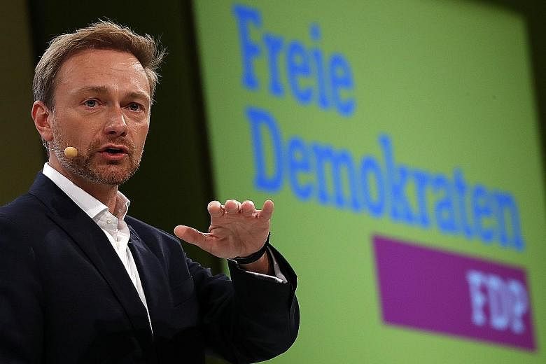 FDP leader Christian Lindner says setting the agenda for Europe is the most important issue for his party in any coalition talk with the conservatives.
