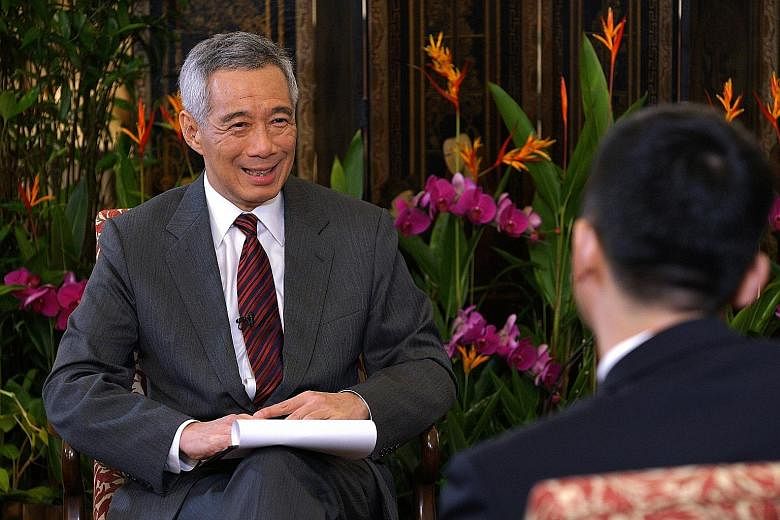 Prime Minister Lee Hsien Loong being interviewed by Xinhuanet at the Istana last Saturday. He shared his observations on how Singapore-China ties have evolved over the years, what Singapore can learn from China as it goes through rapid development in