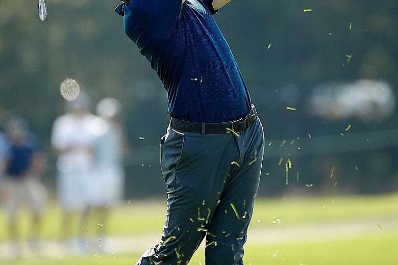 World No. 8 Rory McIlroy hitting a drive at last week's BMW Championship. The Northern Irishman has been beset by injuries in a winless season so far, but a British Masters title will put him in a better frame of mind ahead of his impending six-week 