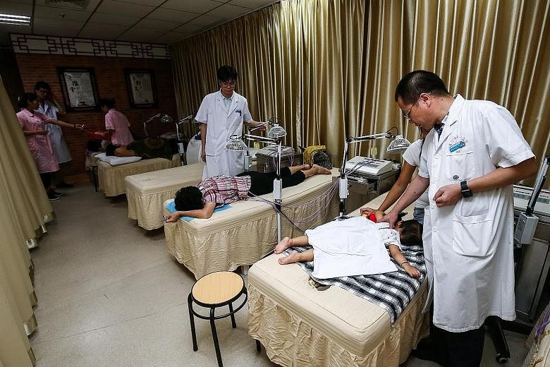 The Fujian (Xiamen)-Singapore Friendship Polyclinic, set up in 2011, offers traditional Chinese medicine treatments such as cupping and acupuncture. Prime Minister Lee Hsien Loong visited the clinic yesterday.