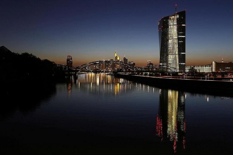 Indications that the euro zone economy remains robust could convince policymakers at the European Central Bank, which has its headquarters in Frankfurt, Germany, to taper its quantitative easing programme.