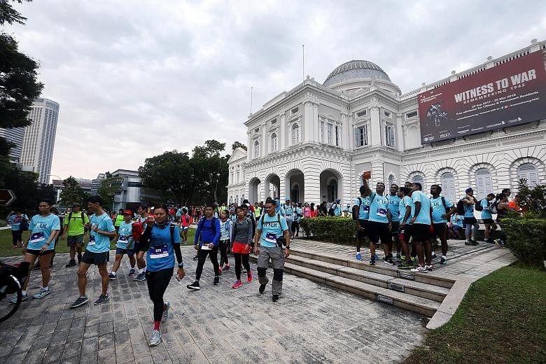 Let's Take A Walk, an extreme endurance walking event which is in its 20th year, kicked off at the National Museum of Singapore yesterday.