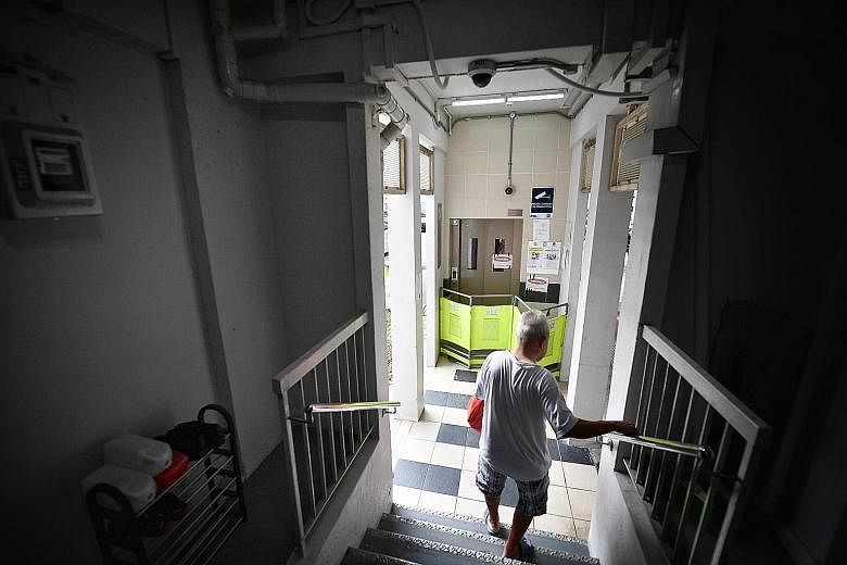 Residents are upset the lift is still out of order, given that the incident occurred on July 1, and that the lift was installed only five years ago. Six families in the four-storey block have had to bear with the hassle of climbing up and down stairs