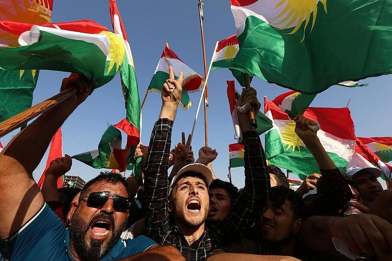 Iraqi Kurds gathered in Erbil on Friday during an event to urge people to vote in Monday's independence referendum. Iraqi Kurdish leader Masoud Barzani insisted that the vote would be held as planned despite a warning from the UN Security Council tha