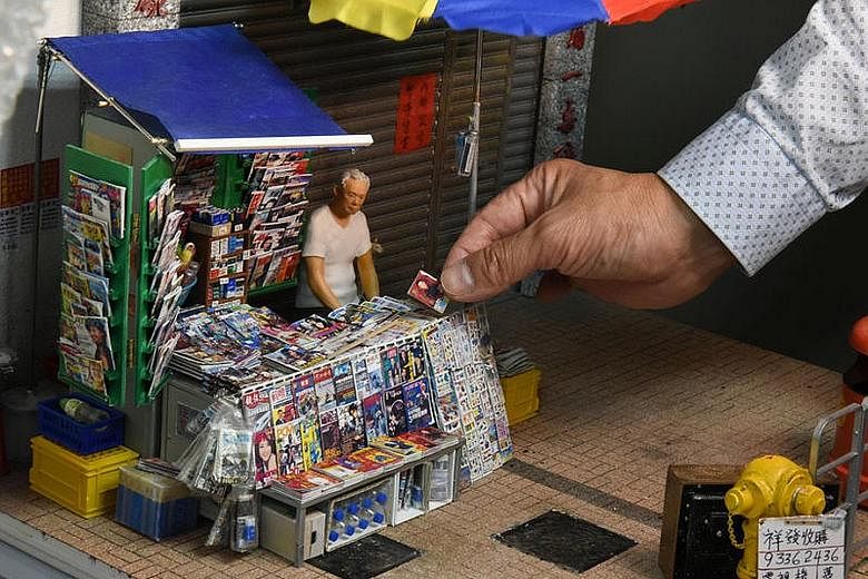 This intricate model of a newsstand in Hong Kong is part of a commemorative heritage exhibition to be held in Tokyo from Friday to Oct 9. In all, 48 miniature renditions of Hong Kong past and present will be displayed at the KITTE shopping complex ne