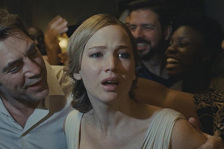 Mother!, starring Jennifer Lawrence and Javier Bardem (both above), is an ambitious parable hidden in a horror flick.