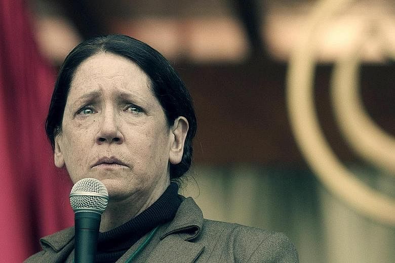 Online-only service Hulu’s The Handmaid’s Tale (starring Ann Dowd, above) won five Emmys this month. 