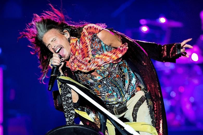 Aerosmith's Steven Tyler, seen here performing at the Royal Arena in Copenhagen in June, flew back to the United States due to "unexpected medical issues".