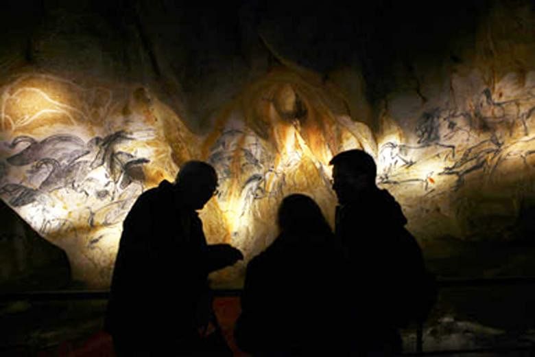 A replica of the Chauvet cave, renowned for its prehistoric paintings of animals, in Ardeche, France.