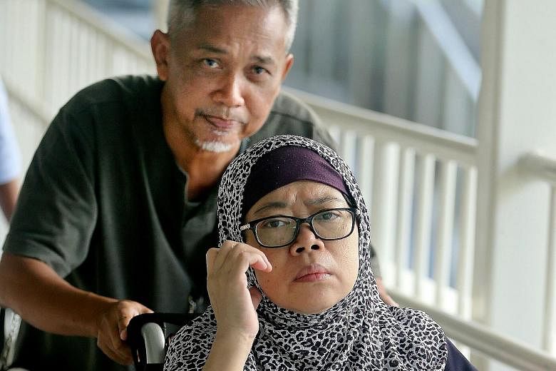 Zariah Mohd Ali and her husband Mohamad Dahlan were convicted yesterday. Zariah had used an array of items, such as a hammer, chopper, bamboo pole and stone pestle, to hit her Indonesian maid, causing permanent disfiguration.