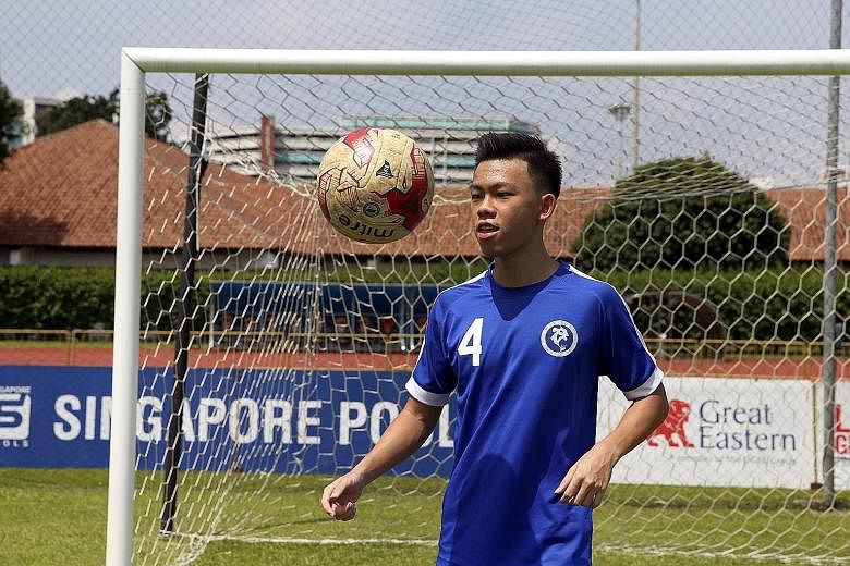 Justin Hui has been on a Prime League contract at Hougang United since January. He is hoping to be a regular starter in the S-League before playing football for a foreign club one day.