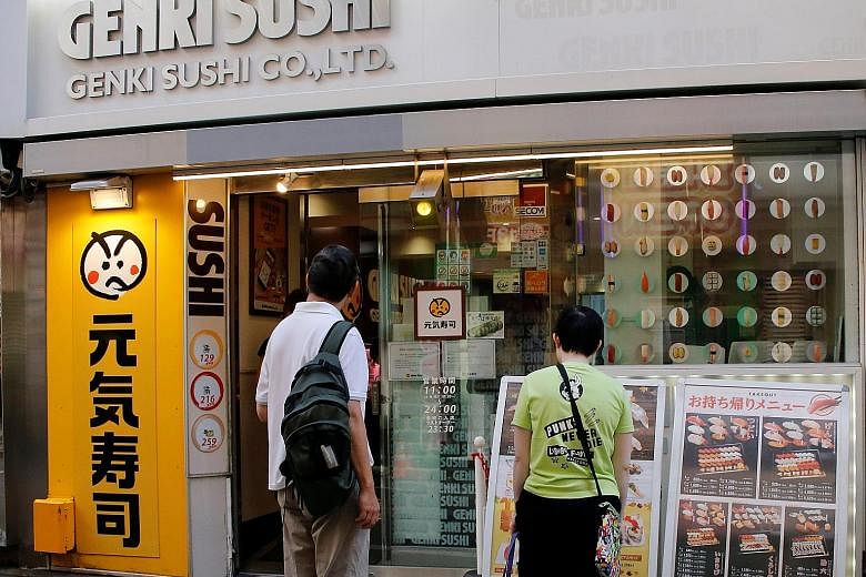 There is little operational overlap for Genki Sushi (above), which is strong in eastern and northern Japan, and Sushiro, which is centred in western Japan.