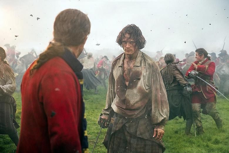 Scotsman Jamie (Sam Heughan) in Season 3 of Outlander.