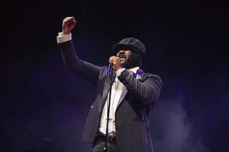 Grammy winner Gregory Porter was less brooding, but as resonant as ever in his second outing in Singapore last Friday.
