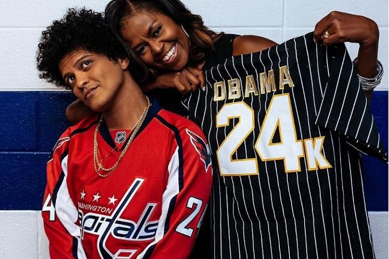 Singer Bruno Mars and former US First Lady Michelle Obama have been fans of each other for a long time.