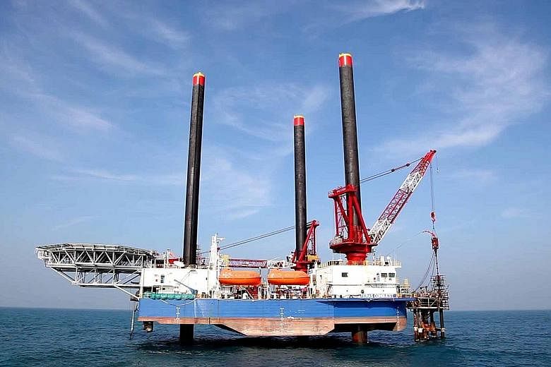 Liftboats are used to maintain and repair production platforms in shallow-water oil fields. Currently, seven of Ezion's 14 liftboats are deployed.