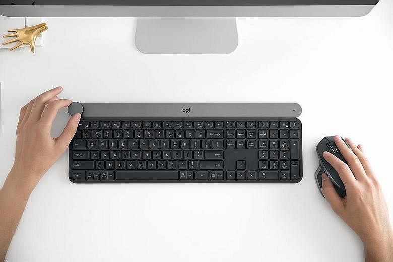 The Craft is the first keyboard that comes with a creative input dial, says Logitech. Dubbed the Crown, it can be used as a zoom tool for images, to adjust brightness and volume and activate play-pause functions.