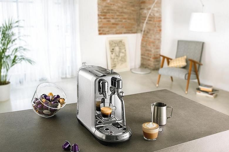 The Nespresso Creatista Plus looks like one of those expensive coffee machines that hipster cafes use, but much smaller in size.