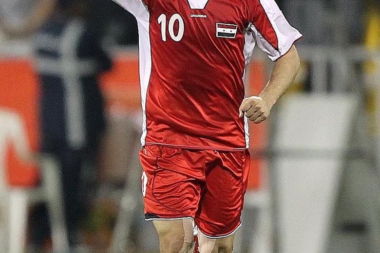 Syria forward Firas al-Khatib announced in July 2012 that he would not don the national team's colours until the guns fell silent. But the 34-year-old ended a six-year exile to help Syria stand four games away from Russia 2018.