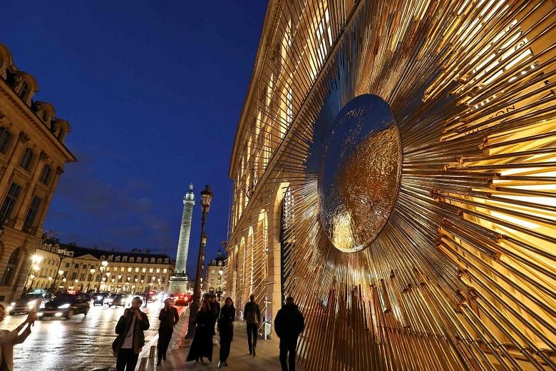 The newly opened Louis Vuitton flagship store off Place Vendome in Paris. Economic activity in France rose at the sharpest rate in more than six years, and Euro-area output last month was led by Germany.