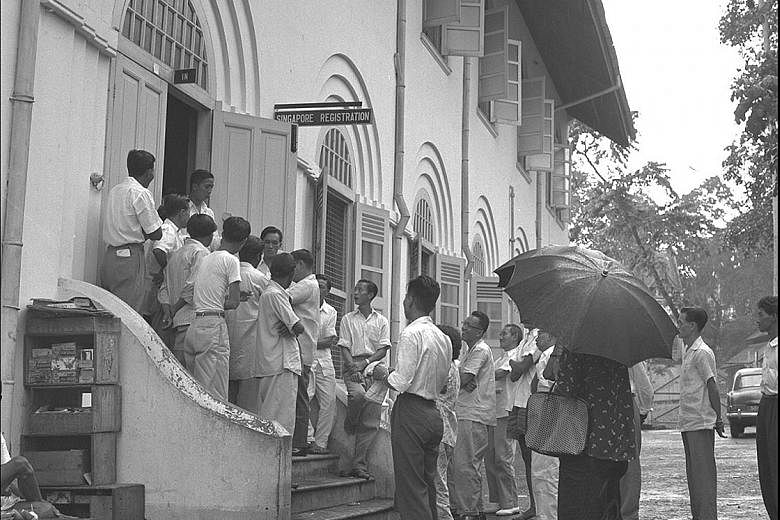 Queues were common when registration began under the 1957 ordinance. More than 320,000 mostly foreign-born residents in Singapore registered as citizens when Operation Franchise ended in January 1958. A ceremony held for new Singapore citizens at The