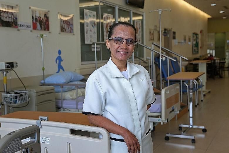 Ms Siti Zarina Samsudin is doing a Nitec in Community Care and Social Services at ITE College East. At 49, she is the oldest student in her course.