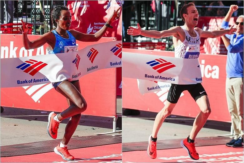 Athletics Galen Rupp, Tirunesh Dibaba claim Chicago Marathon victories