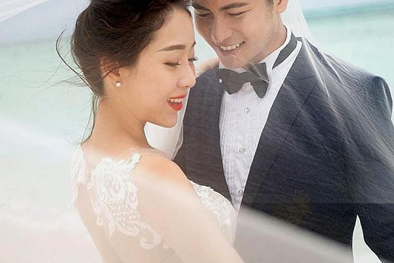 Xu Bin and his fiancee, Ms Wang Yifei.