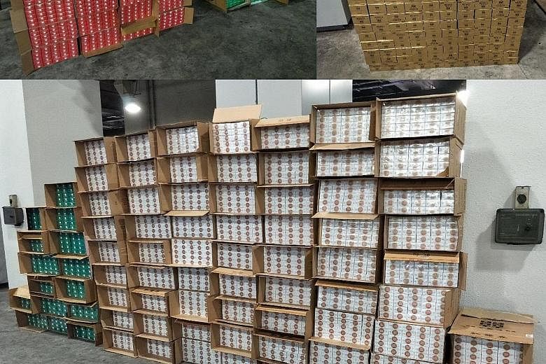 The cigarettes were hidden in a Malaysia-registered lorry in a consignment that had been declared to contain vegetables. The duty and goods and services tax evaded amounted to $498,192 and $36,744 respectively.