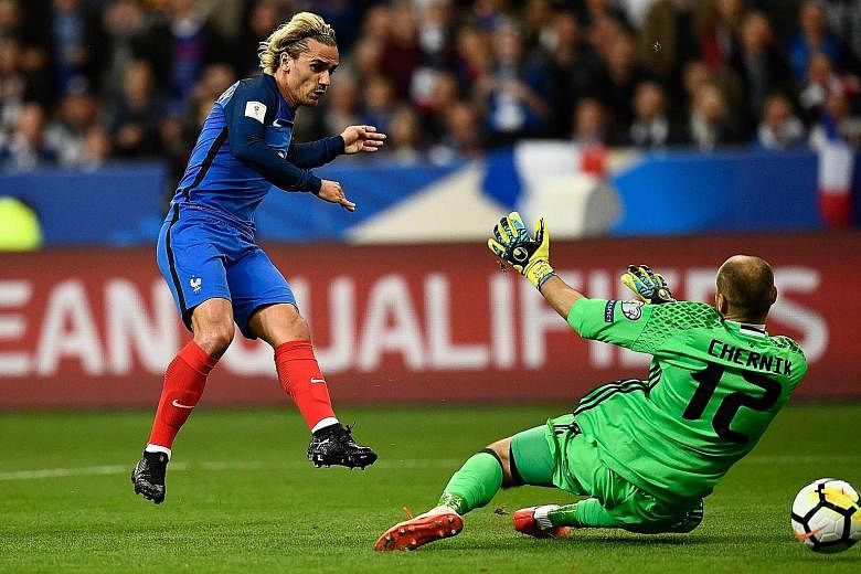 France's Antoine Griezmann slotting past Belarusian Syarhey Chernik in the 27th minute as Les Bleus ran out 2-1 winners. They will be among the favourites in Russia.